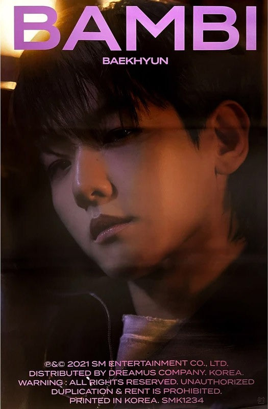 [Poster] BAEKHYUN 3rd Mini Album - BAMBI JEWEL CASE VER. (Random Ver.) Poster - kpoptown.ca