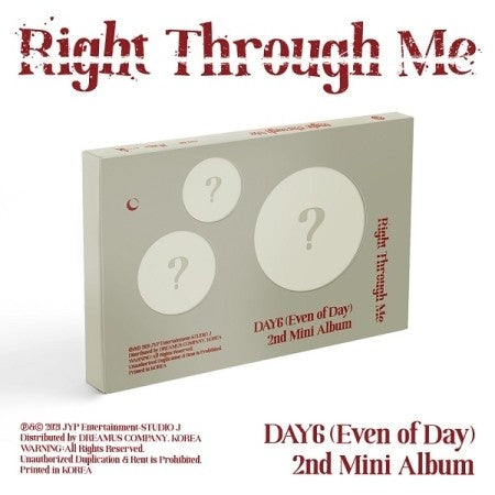 DAY6 (EVEN OF DAY) 2nd Mini Album - Right Through Me CD + Poster - kpoptown.ca