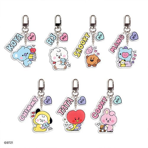 [BT21] BT21 X Monopoly Collaboration - Baby Acrylic Keyring Little Buddy - kpoptown.ca