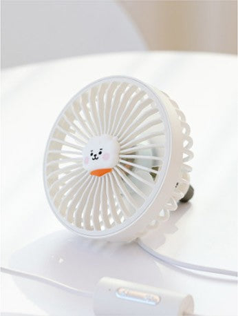 [BT21] BTS Line Friends Collaboration - Baby Lighting Mini Car Fan - kpoptown.ca