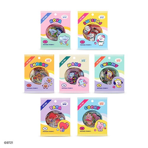 [BT21] BT21 X Monopoly Collaboration - Baby Flake Sticker Pack Jelly Candy - kpoptown.ca