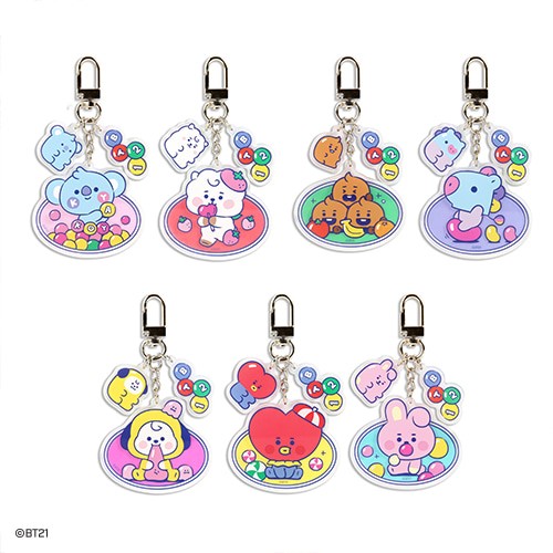 [BT21] BT21 X Monopoly Collaboration - Baby Acrylic Keyring Jelly Candy - kpoptown.ca