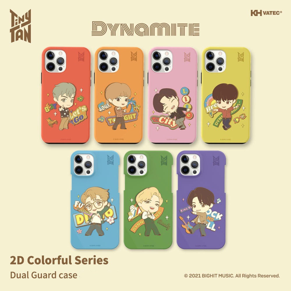 BTS x TinyTAN Goods - Dynamite 2D Colorful Series Dual Guard Case for iPhone - kpoptown.ca