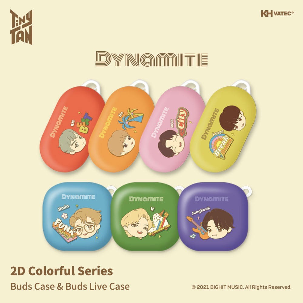 BTS x TinyTAN Goods - Dynamite 2D Colorful Series Buds Case - kpoptown.ca