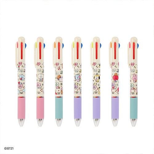 [BT21] BT21 X Monopoly Collaboration - 4 Color Ball Pen Little Buddy - kpoptown.ca