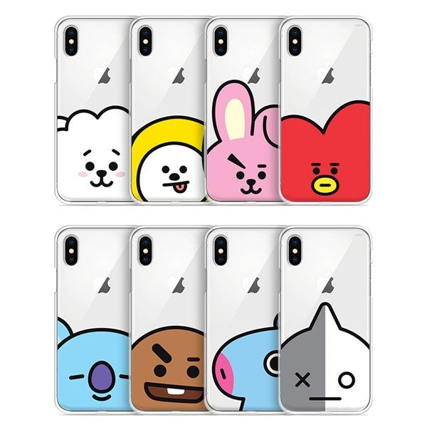 [Special Sale] [BT21] Clear Jelly Case Big Face - kpoptown.ca