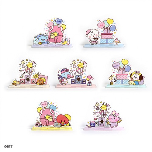 [BT21] BT21 X Monopoly Collaboration - Acrylic Stand Calendar [Party] - kpoptown.ca