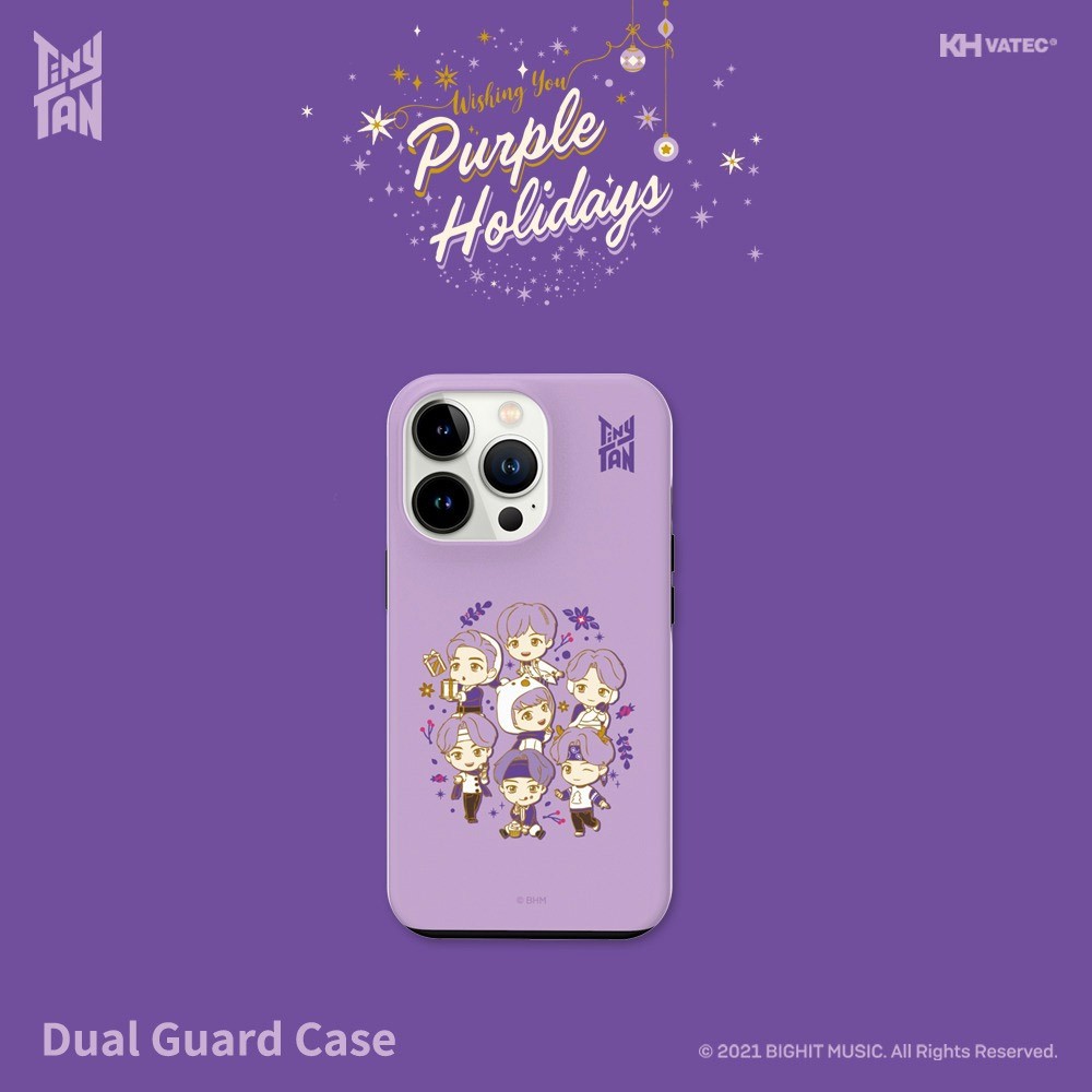 BTS x TinyTAN Purple Holiday Goods - Dual Guard Case - kpoptown.ca