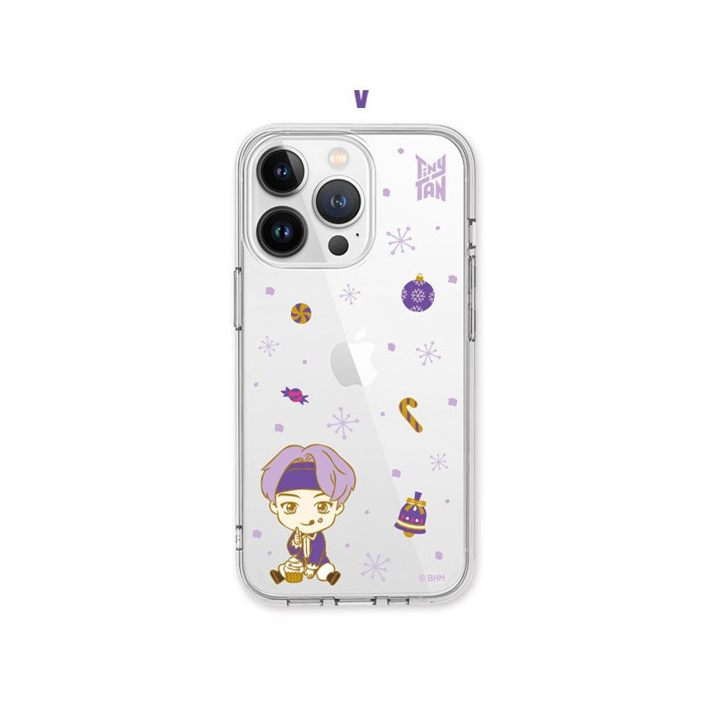 [V] BTS x TinyTAN Purple Holiday Goods - Clear Soft Case - kpoptown.ca