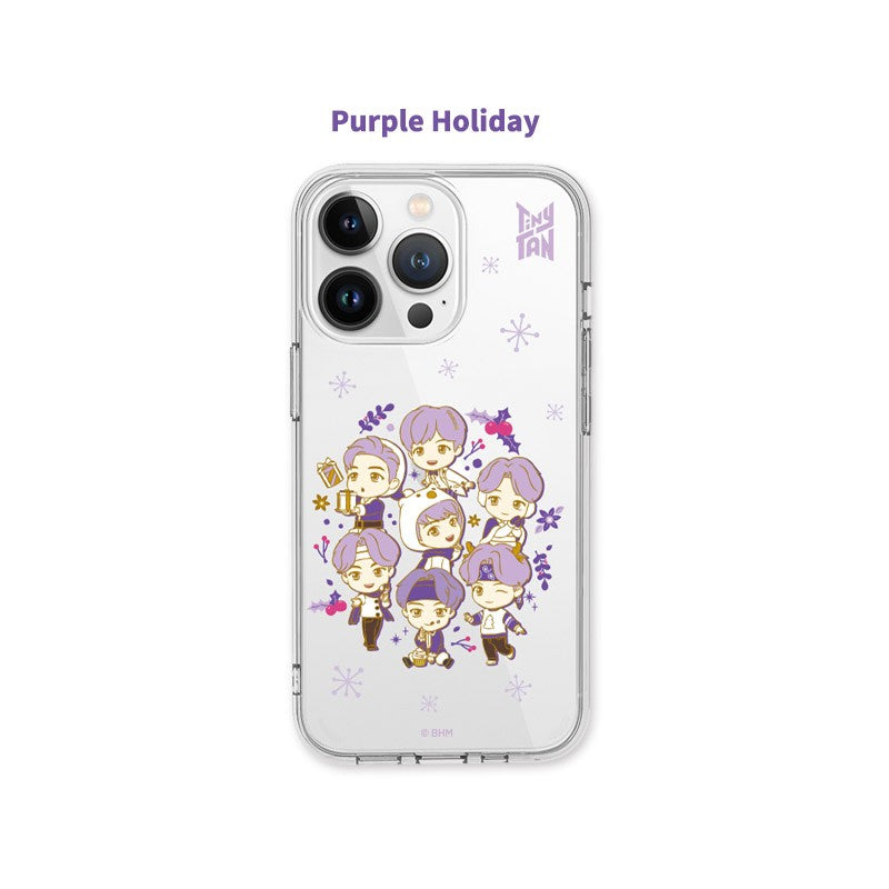 [Purple Holiday] BTS x TinyTAN Purple Holiday Goods - Clear Soft Case - kpoptown.ca