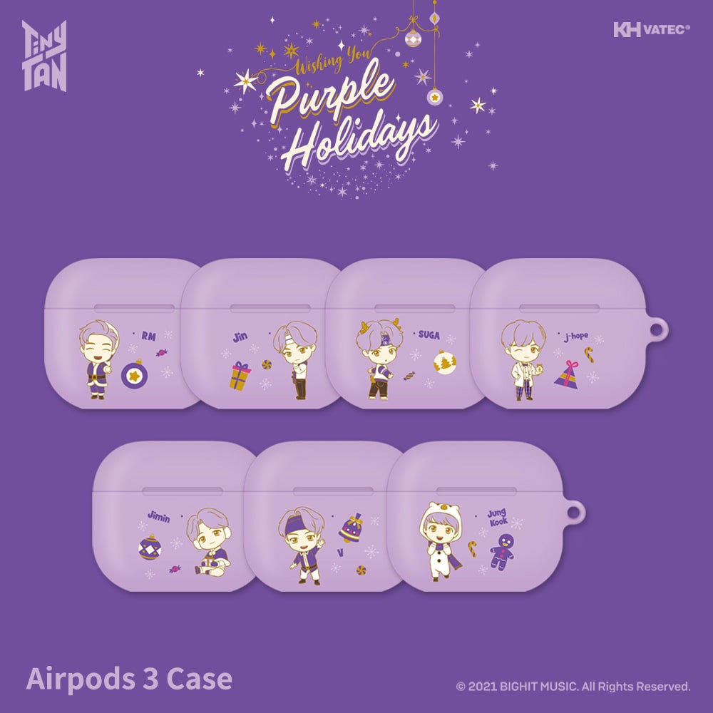 BTS x TinyTAN Purple Holiday Goods - Earphone Case - kpoptown.ca