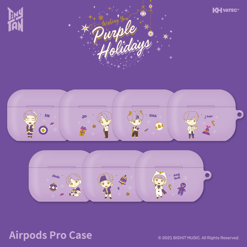 BTS x TinyTAN Purple Holiday Goods - Earphone Case - kpoptown.ca