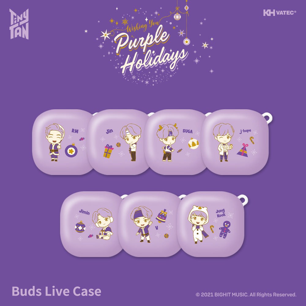 BTS x TinyTAN Purple Holiday Goods - Earphone Case - kpoptown.ca