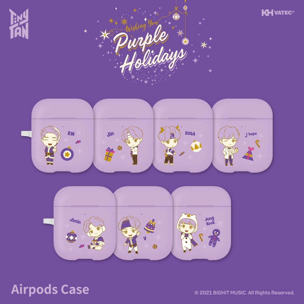 BTS x TinyTAN Purple Holiday Goods - Earphone Case - kpoptown.ca