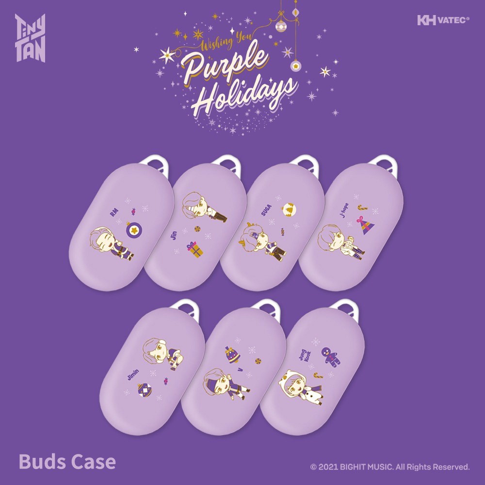 BTS x TinyTAN Purple Holiday Goods - Earphone Case - kpoptown.ca