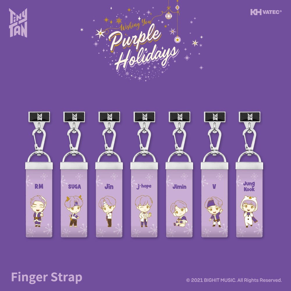 BTS x TinyTAN Purple Holiday Goods - Finger Strap - kpoptown.ca