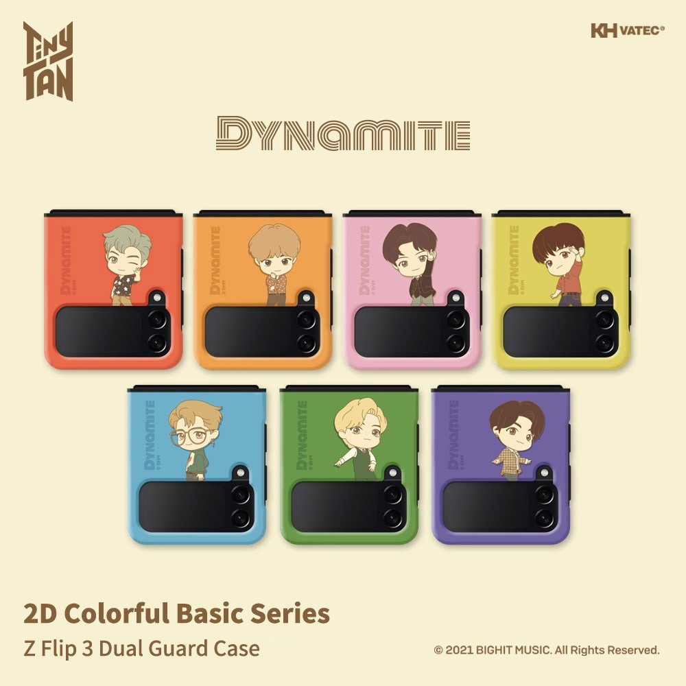 BTS x TinyTAN Goods - Dynamite 2D Colorful Basic Dual Guard Case for Galaxy Z FLIP 3 - kpoptown.ca