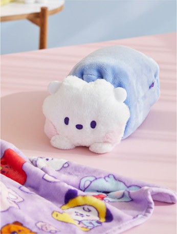 [BT21] BTS Line Friends Collaboration - minini Cushion Blanket - kpoptown.ca