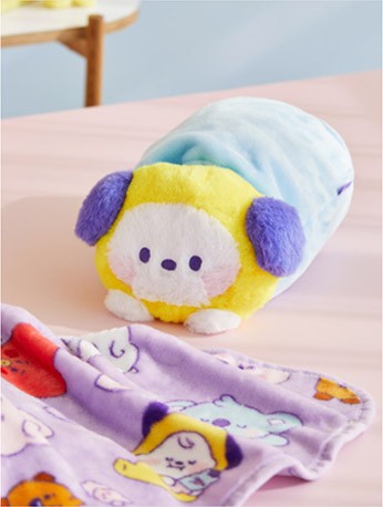 [BT21] BTS Line Friends Collaboration - minini Cushion Blanket - kpoptown.ca