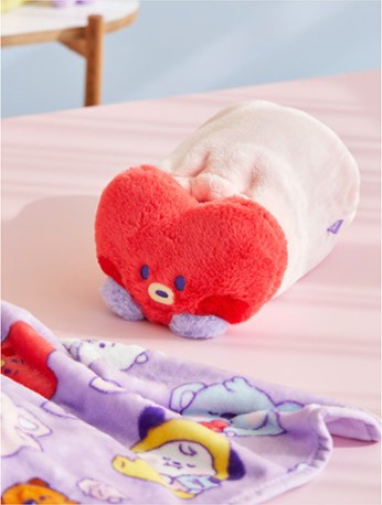 [BT21] BTS Line Friends Collaboration - minini Cushion Blanket - kpoptown.ca