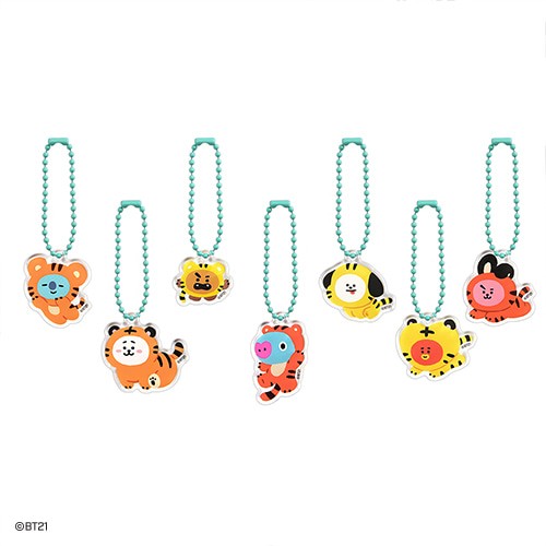 [BT21] BT21 X Monopoly Collaboration - Acrylic Simple Keyring [Tiger] - kpoptown.ca