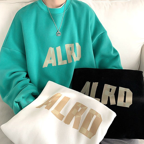 [S521] Alrd Taping Printing Sweatshirt - kpoptown.ca