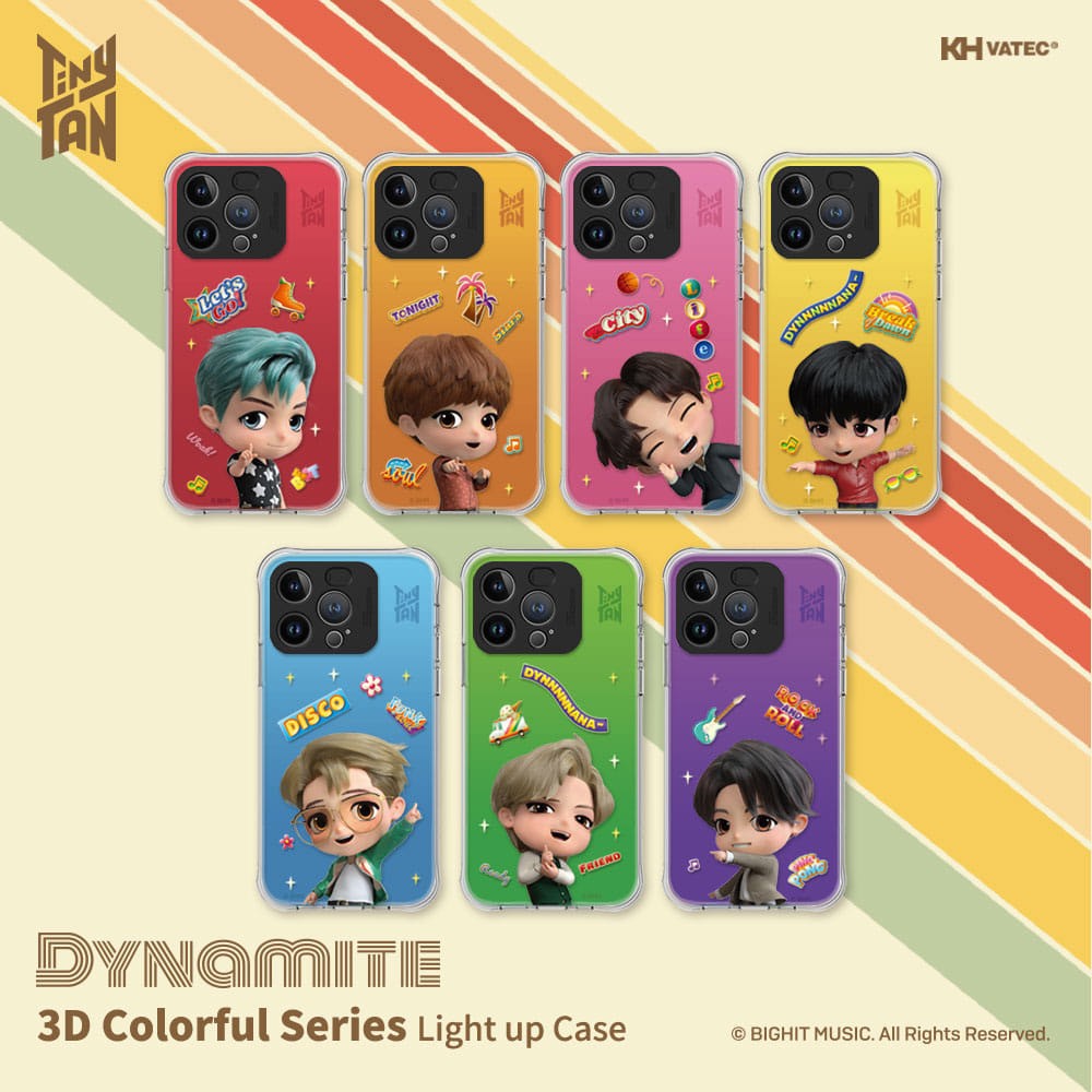 BTS x TinyTAN Goods - Dynamite 3D Colorful Series Light Up Case - kpoptown.ca