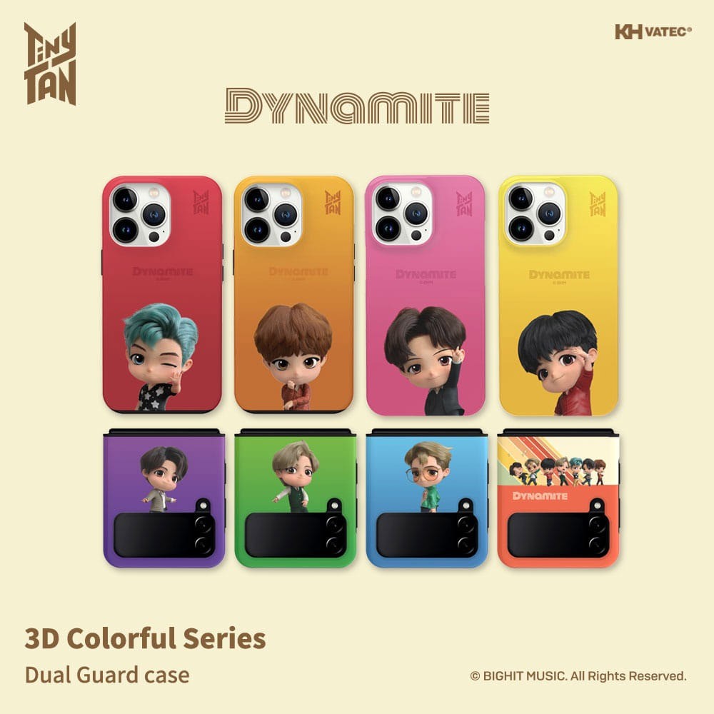 BTS x TinyTAN Goods - Dynamite 3D Colorful Series Dual Guard Case for iPhone - kpoptown.ca