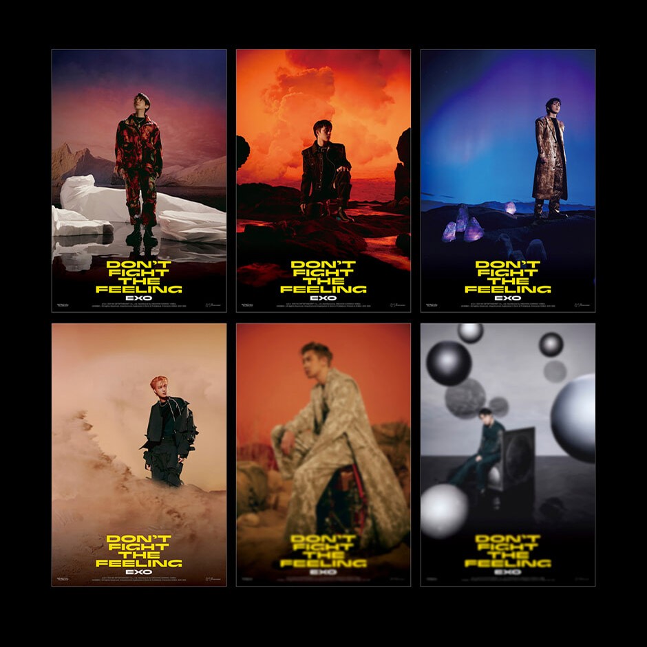 [Poster] EXO Special Album - DON’T FIGHT THE FEELING PHOTOBOOK VER.1 (Random Ver.) Poster - kpoptown.ca