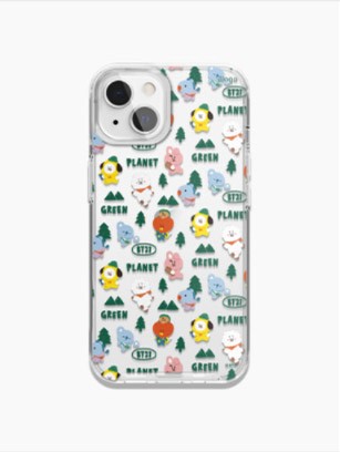 [BT21] BTS Line Friends Collaboration - Green Planet Forest Elago iPhone Case - kpoptown.ca