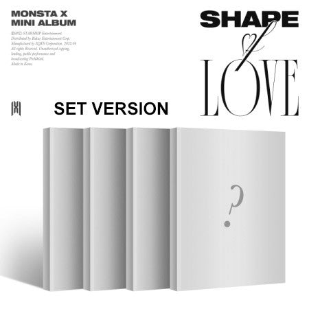 [SET] MONSTA X 11th Mini Album - SHAPE of LOVE (SET Ver.) 4CD - kpoptown.ca