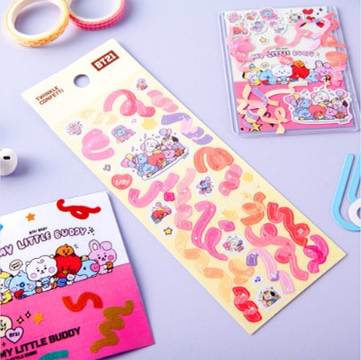 [BT21] BTS Studio EIGHT Collaboration - Time To Party Confetti Sticker - kpoptown.ca