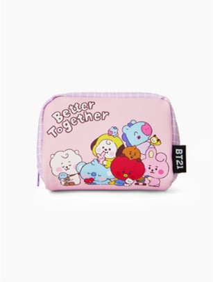 [BT21] BTS Line Friends Collaboration - Baby Purple Volume Pouch - kpoptown.ca