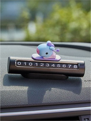 [BT21] BTS Line Friends Collaboration - Baby Car Figure Parking Number Plate - kpoptown.ca