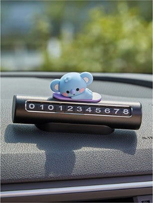 [BT21] BTS Line Friends Collaboration - Baby Car Figure Parking Number Plate - kpoptown.ca