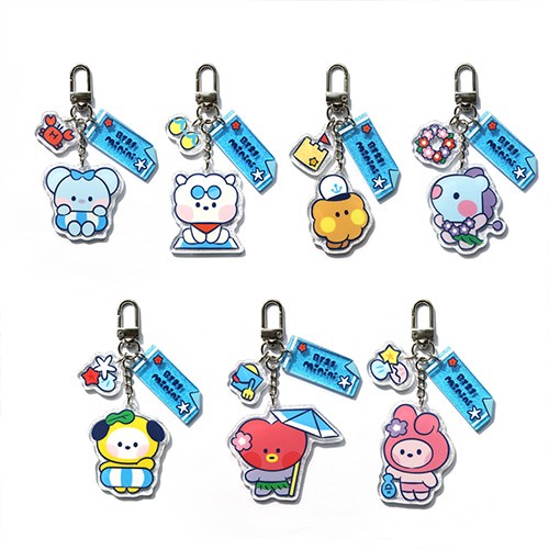 [BT21] BT21 X Monopoly Collaboration - Acrylic Keyring [Summer Sky] - kpoptown.ca