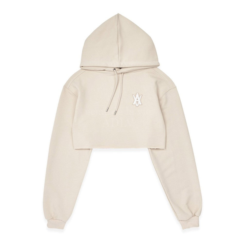 [acmé de la vie x LISA] A LOGO EMBLEM PATCH CROP HOODIE - kpoptown.ca