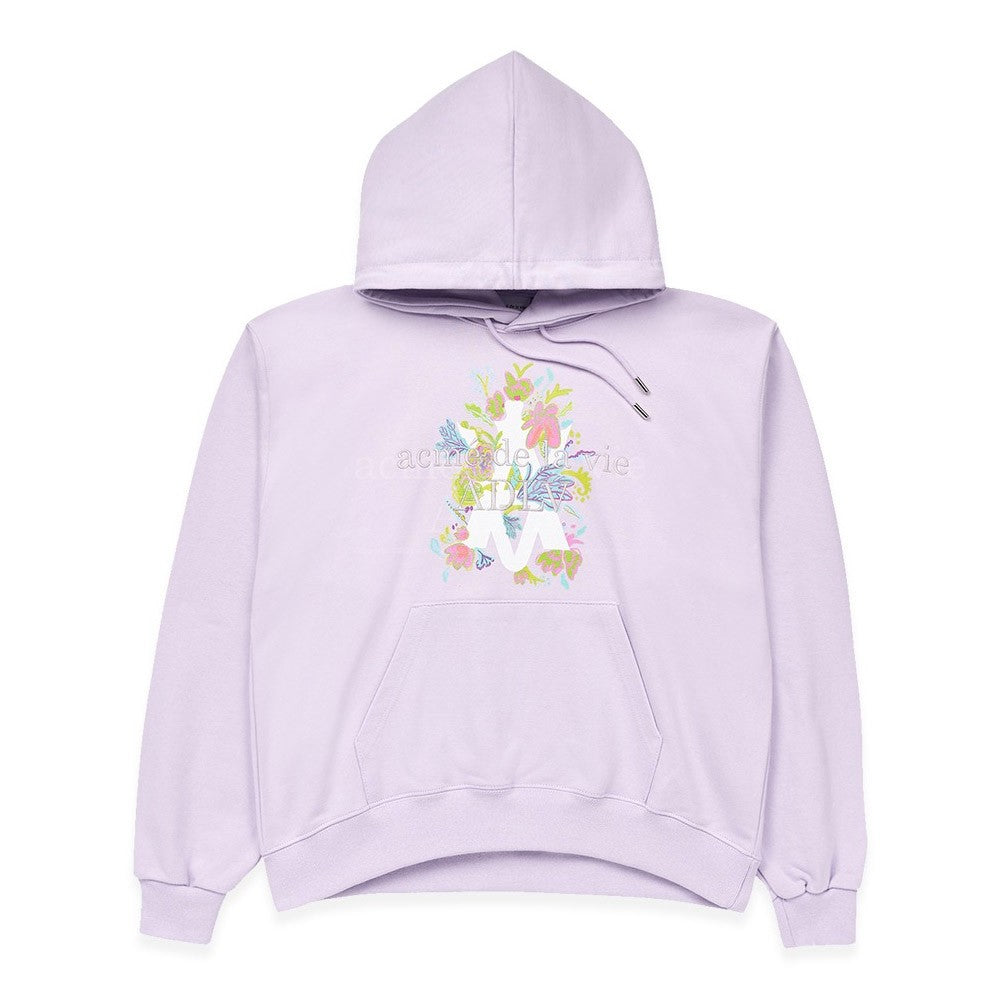 [acmé de la vie x LISA] A LOGO EMBLEM FLOWER ESSENTIAL HOODIE - kpoptown.ca