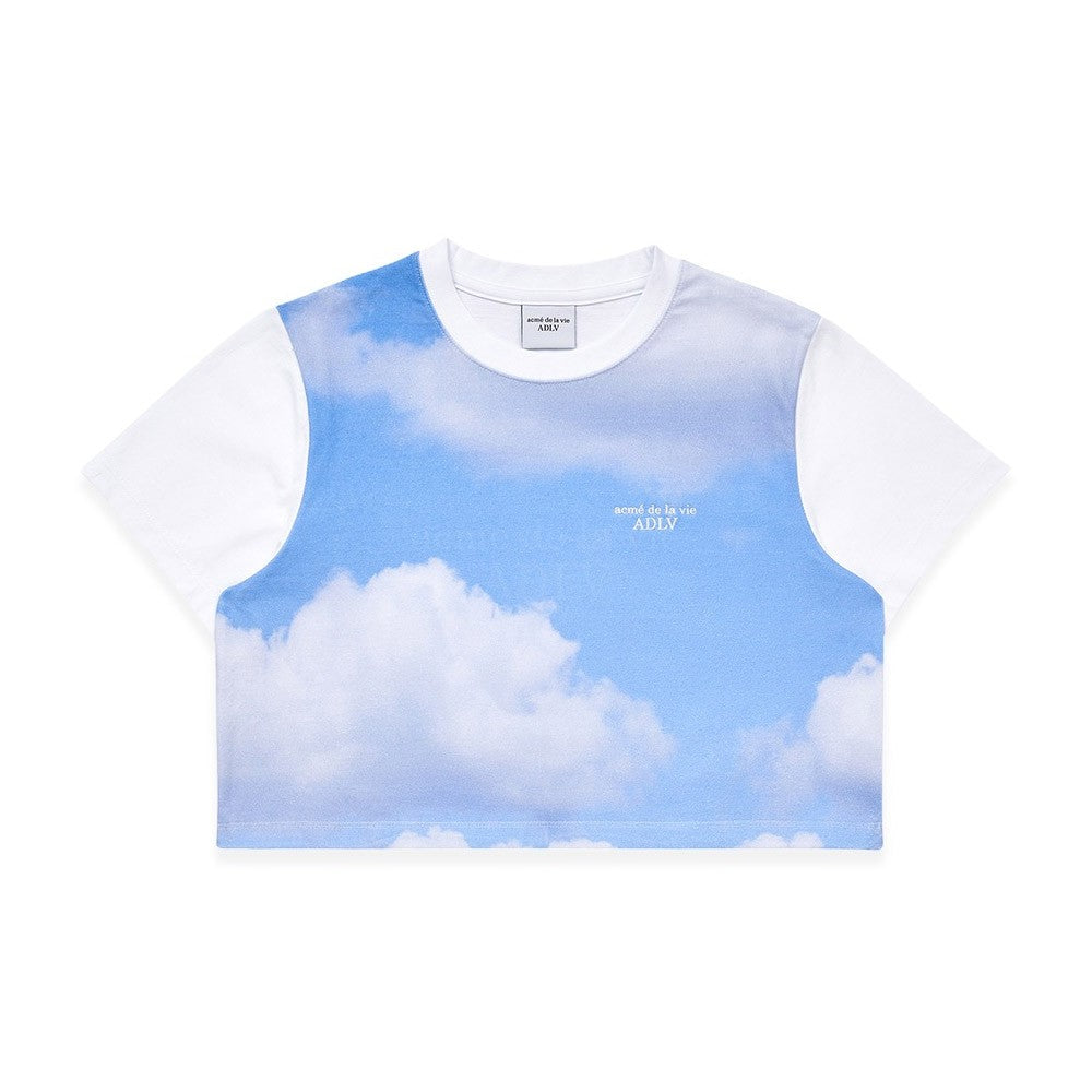 [acmé de la vie x LISA] CLOUD ARTWORK CROP TOP SHORT SLEEVE T-SHIRT - kpoptown.ca