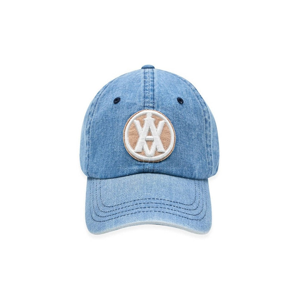 [acmé de la vie x LISA] A LOGO EMBLEM PATCH DENIM BALL CAP - kpoptown.ca