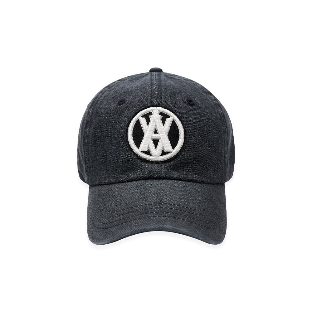 [acmé de la vie x LISA] A LOGO EMBLEM PATCH DENIM BALL CAP - kpoptown.ca