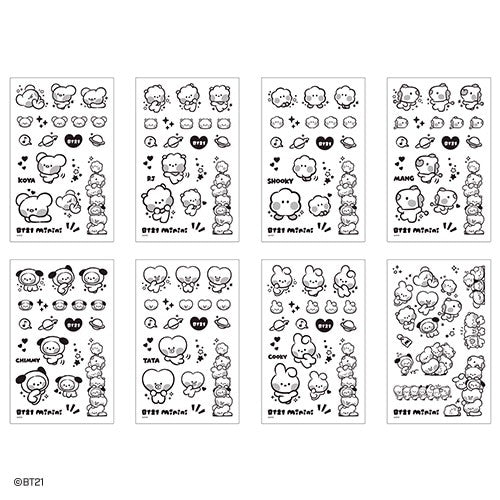 [BT21] BT21 X Monopoly Collaboration - minini Tattoo Sticker - kpoptown.ca