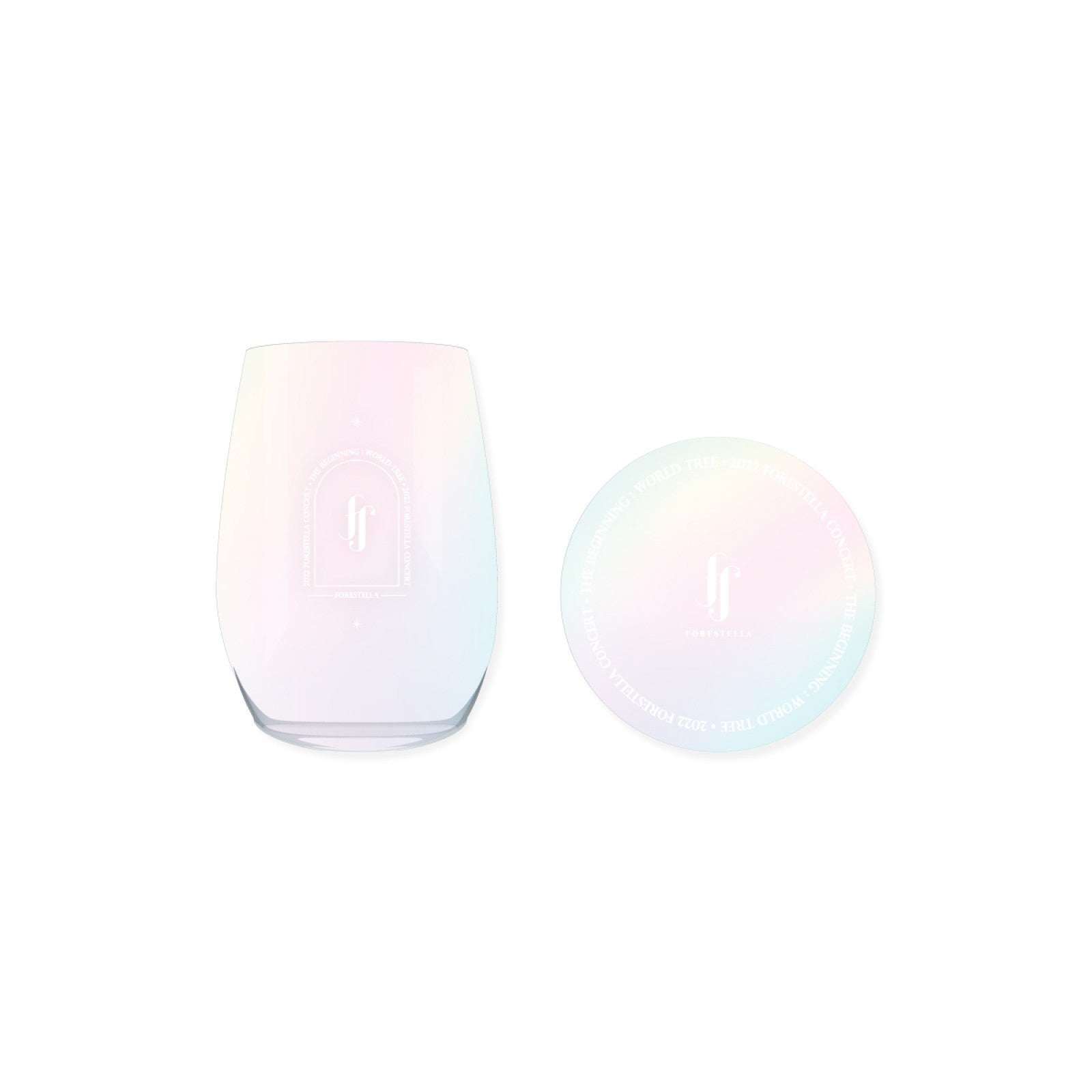 FORESTELLA 2022 CONCERT Goods - HOLOGRAM GLASS & COASTER SET - kpoptown.ca