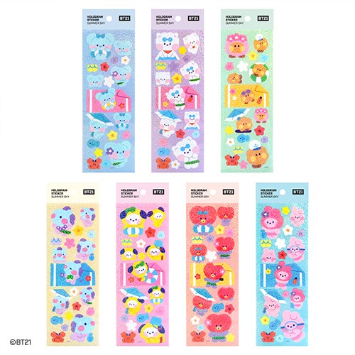 [BT21] BT21 X Monopoly Collaboration - Hologram Sticker [Summer Sky] - kpoptown.ca