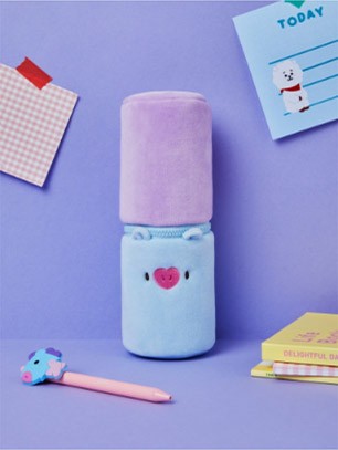 [BT21] BTS Line Friends Collaboration - Baby Study With Me Face Pencil Case - kpoptown.ca