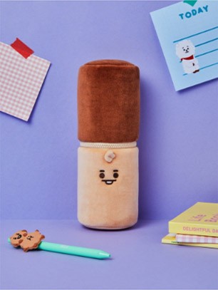 [BT21] BTS Line Friends Collaboration - Baby Study With Me Face Pencil Case - kpoptown.ca