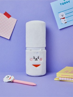 [BT21] BTS Line Friends Collaboration - Baby Study With Me Face Pencil Case - kpoptown.ca