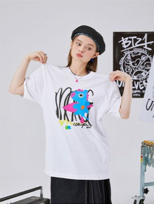 [BT21] BTS Line Friends Collaboration - MANG UTOPIA White T-Shirt - kpoptown.ca