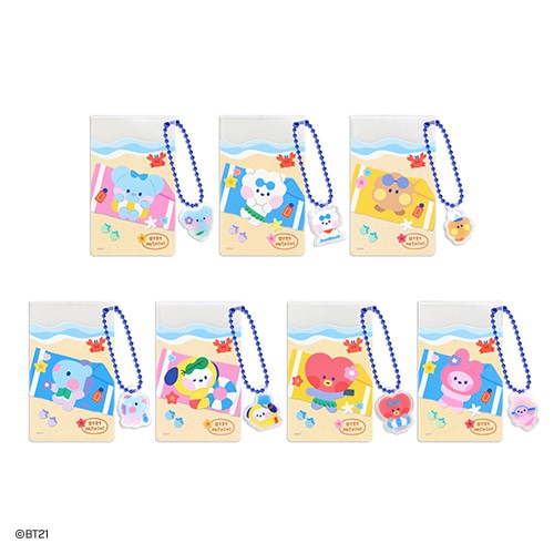 [BT21] BT21 X Monopoly Collaboration - Clear Card Pocket [Summer Sky] - kpoptown.ca