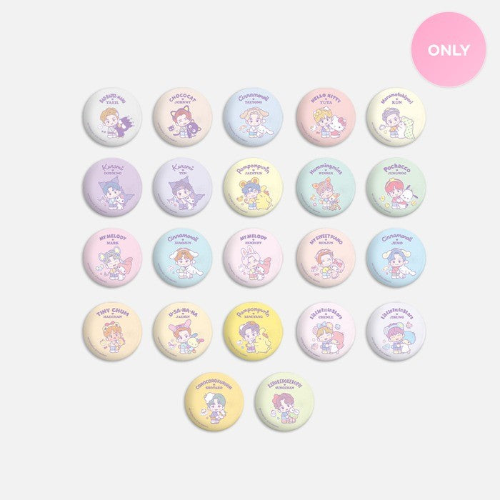 NCT x SANRIO CHARACTERS - RANDOM PIN BUTTON - kpoptown.ca